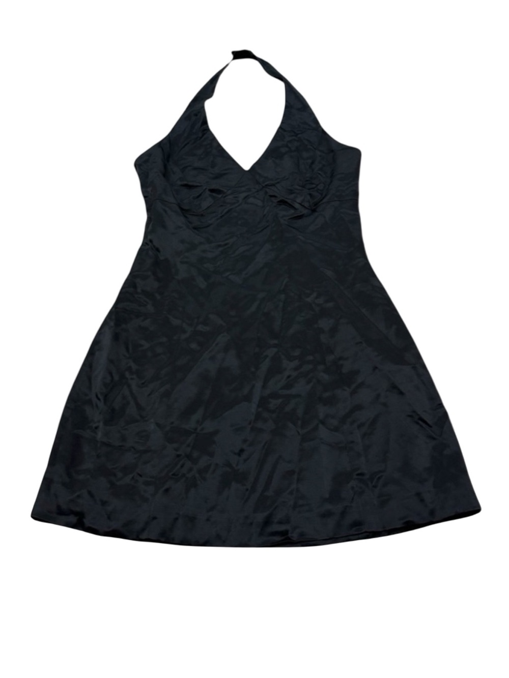 Vintage 90s Bebe San Francisco Black Halter Dress Made in USA Size 6